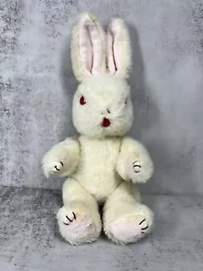 Vintage Shanghai Doll Factory Bunny Rabbit Plush 12” Red Eyes Jointed - Picture 1 of 5