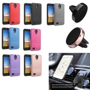 Funda de teléfono para AT&T prepago - Axia, funda de visión de cricket cubierta de cepillo a prueba de golpes - Imagen 1 de 4