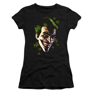 Batman Arkham Origins Juniors T-Shirt Joker Grin Ha Ha Black Tee