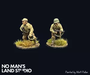 Bolt Action US SOTTUFFICIALI SMG x2 Pro miniatura dipinta 28 mm WW2 USA - Foto 1 di 2