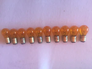 10 Sylvania 1157NA BP 12 Volt Amber Two Filament Turn Signal Parking Lamp Bulb - Picture 1 of 5