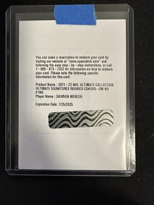 2021-22 Ultimate Collection Ultimate Signatures Dawson Mercer Redemption - Picture 1 of 1