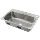 KOHLER Single Bowl Kitchen Sink Basin Drop In Stainless Steel 33 Inch 4 Hole New