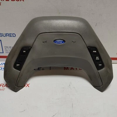 84-92 Ford Bronco Aerostar Steering Wheel Pad Horn Cruise Control Gray OEM - Image 1 of 4