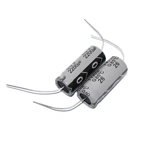 QTY 2 .2200UF 50V Axial Electrolytic Capacitors 50V2200UF 16*35 IC TTAM - Picture 1 of 1