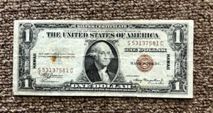 1935-A US $1 HAWAII SILVER CIRTIFICATE NOTE - Picture 1 of 2