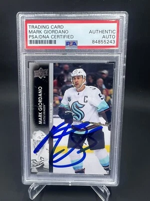 Mark Giordano Firmado 2021-22 Cubierta Superior IP Automático PSA/DNA Seattle Kraken Foto 1 de 2