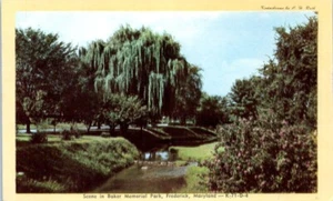 BAKER MEMORIAL PARK Frederick, Maryland MD - Postal - Imagen 1 de 2