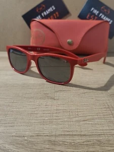 Ray Ban Sunglasses RJ9062S 7015/6G Matte Red Grey Lenses 48-16-125 Kids Jr's  - Picture 1 of 8
