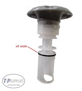Sellos de vástago de boquilla de agua Lay Z Spa Lazy Spa Hydrojet & Hydrojet Pro x8 - Imagen 1 de 2