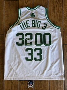 Larry Bird , McHale & Parrish Signed The Big 3 Boston Celtics Jersey Beckett COA - Picture 1 of 7
