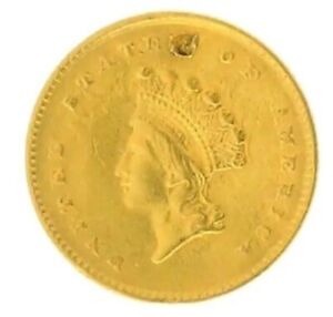 USA, 1 Dollar 1854, Gold, Liberty Head, 1,7 gr., exzellent erhalten