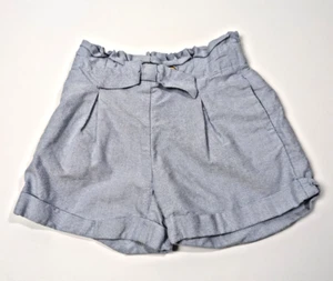 Janie and Jack Girls Size 4 Classic Blue Bow Pull On Pleated Paperbag Shorts - Picture 1 of 4