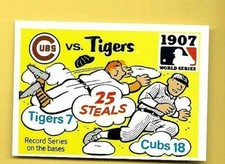 1971 Fleer R.G. LAUGHLIN WORLD SERIES 1907 Cubs v. Tigers #5 BLACK BACK NRMT
