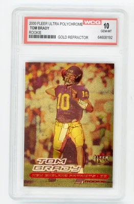 Fleer Ultra Tom Brady Gold Refractor 2000 radiocontrol novato WCG como nuevo 10 Foto 1 de 2