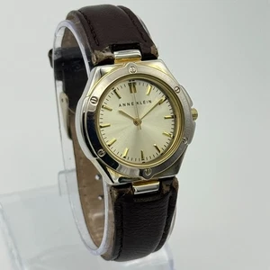 Ladies ANNE KLEIN Two-Tone, Classic Brown Leather Dress/Casual Watch, AK/2112 - Picture 1 of 7