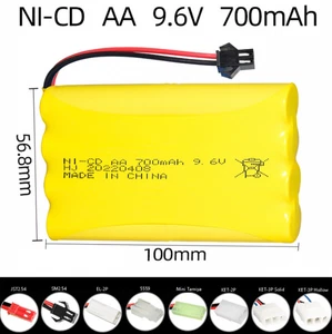 Ni-Cd AA Battery 9.6V 700mAh Pack Rechargeable For RC Car Toys KET-2P Plug - Picture 1 of 18