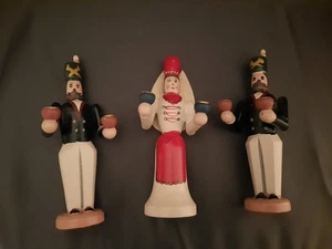 Engel + 2 Bergmänner Erzgebirge Lichterfigur - Bild 1 von 8