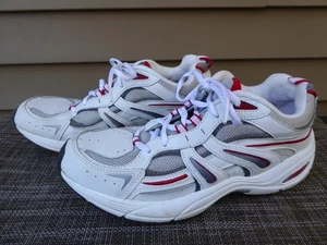 Damen Frauen Mandy Turnschuhe Fitnessschuhe Laufen Bahn weiß/rot/silber Größe: 9 - Bild 1 von 5