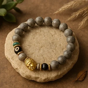 Bracelet "Équilibre & Protection" — Élégance minérale et symbolique - Picture 1 of 2