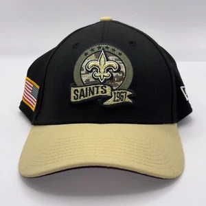 New Era New Orleans Saints Men’s M/L Salute to Service Black Tan - Picture 1 of 7