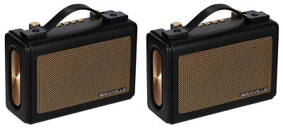 2 Rockville GlideTone Portable/Home Bluetooth Speakers w/Wireless Stereo Linking - Image 1 of 4