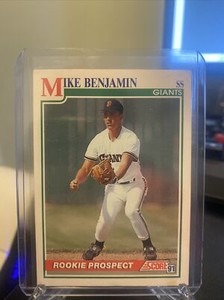 1991 Score Mike Benjamin #345