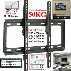 TV Wall Bracket Mount Tilt Slim for 26 30 32 40 46 48 50 55 3D LED LCD Plasma
