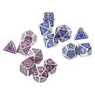 7pcs Polyhedral Dice Colorful Gear Metal High Balance Board Game Polyhedral_ss