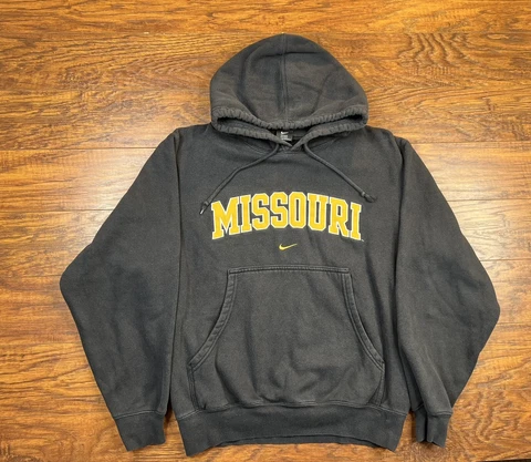 Vintage Missouri Tigers Nike Center Swoosh Hoodie Small Black F6 Cover
