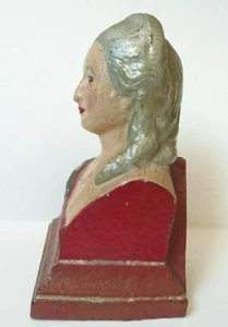 Statuette statue MARIE ANTOINETTE Reine de France en fonte peinte chenet - Picture 1 of 4