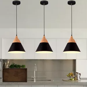 Bar Ceiling Light Black Pendant Light Home Lamp Shop Kitchen Chandelier Lighting - Picture 1 of 6