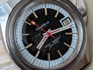 Vintage 1976 Caravelle Diver Watch w/Missing Bezel,AS 1951 Mvmt FOR PARTS/REPAIR - Picture 1 of 24