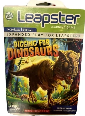 New LeapFrog Leapster Learning Game Digging for Dinosaurs Expanded Play 5-8yrs - Image 1 of 4