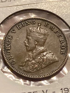 INDIA, BRITISH. 1/4 ANNA, 1936 B. KING GEORGE V. - Picture 1 of 4