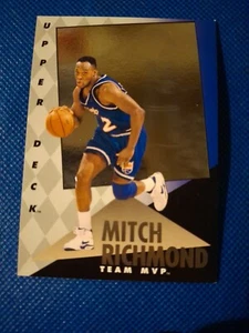 1992 MITCH RICHMOND UPPER DECK TEAM MVP HOLOGRAM NBA CARD #23 KINGS WARRIORS - Picture 1 of 2