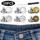 10Pcs/pack Nail Free Waist Extenders Button With Screwdriver Waist Buckle  Jeans