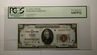 Fr. 1870-G 1929 $20 Federal Reserve Bank Note PCGS Very Choice New 64PPQ - Image 1 of 4