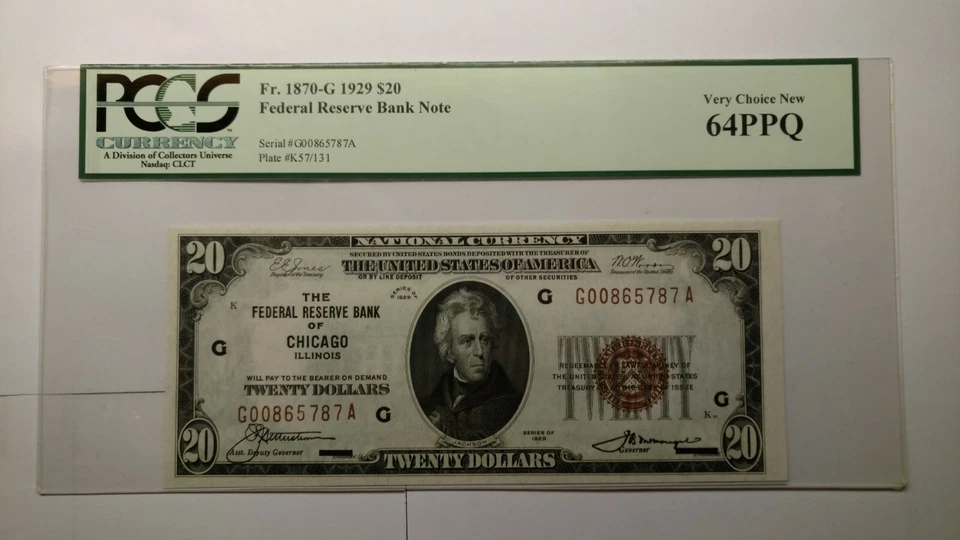 Fr. 1870-G 1929 $20 Federal Reserve Bank Note PCGS Very Choice New 64PPQ - Image 1 of 4