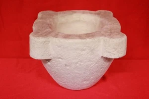 Mortaio in gesso e marmo macinato 25 x 20 mortar marble chalk old - Bild 1 von 10