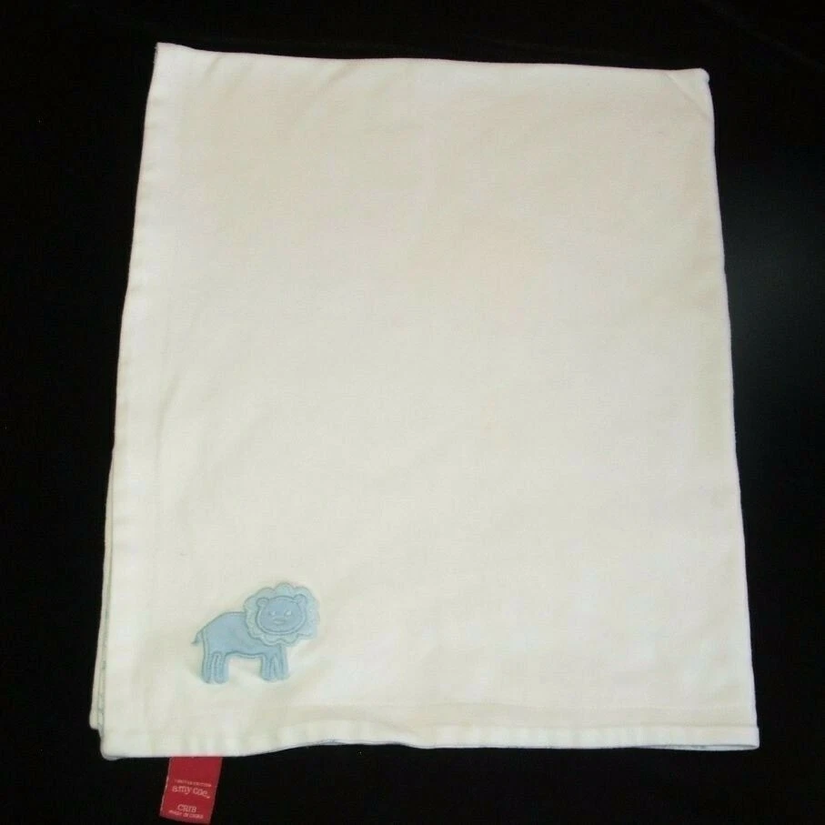 Amy Coe Blanco Azul León Bebé Manta Safari Selva Animal Edición Limitada Foto 1 de 3