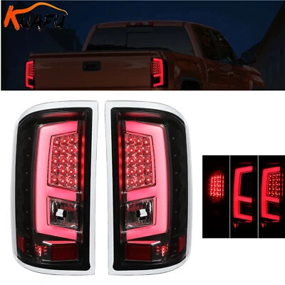 Black Clear 2014-2018 Fits GMC Sierra 1500 2500 3500 LED Tail Lights Brake Lamps - Image 1 of 4