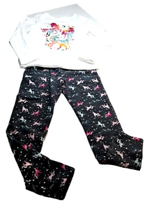 Jumping Beans Unicorn Shirt & Pants Leggings Girls 8 "You Are Magical" - Picture 1 of 12