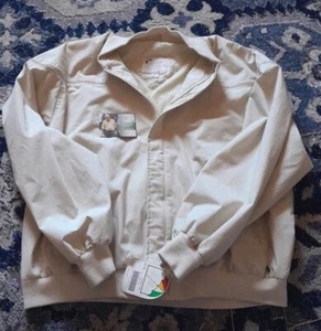 Giacca Vintage 1991 Arnold Palmer Da Uomo Beige Bomber Casual Golf NUOVA CON ETICHETTA & CARTA - Foto 1 di 5