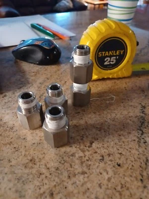 1/2" Male x 1/2" Female NPT Straight Pipe Expander  5 pcs Stainless  - Image 1 of 4