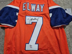 🌟 John Elway Denver Broncos Autographed Generic Jersey PSA/DNA COA - Picture 1 of 11