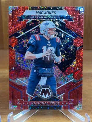 Mac Jones 2023 Panini Mosaic - National Pride - Red Sparkle Prizm #261 - Image 1 of 4