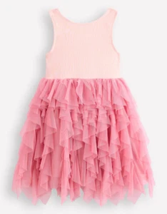 NWT Mini Boden Pink Jersey Tulle Tutu Dress Girls Size 7-8 - Picture 1 of 5