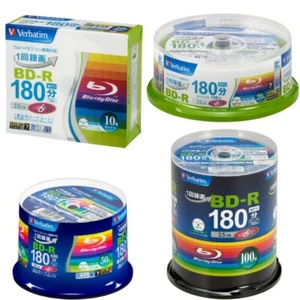 Verbatim Japan BD-R 25GB x 10 25GB x 20 25GB x 50 25GB x 100 prędkości 1-6x biały - Zdjęcie 1 z 15