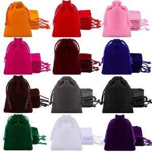 48 Pcs Velvet Drawstring Bags, 12 Colors Jewelry Pouches, 2.8''x3.5'' Gift Ba... - Picture 1 of 7